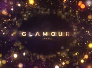 AE模板-金色奢华闪烁粒子背景文字标题宣传片头