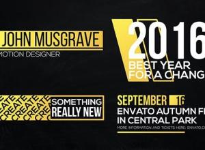 AE模板-20组文本标题排版动画Minimal 20