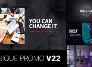AE模板-优雅时尚公司介绍宣传片头Unique Promo v22 | Corporate Presentation