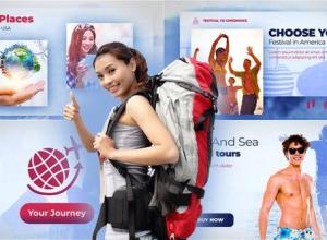 AE模板-夏季旅行视频包装片头Trip and Travel Tour Firm