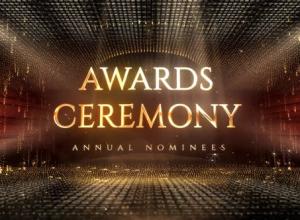 AE模板-豪华大气电影提名颁奖典礼年会银幕演员盛典金色粒子片头