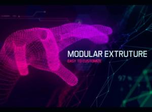 AE模板-抽象点线低多边形科技感宣传片头 Digital Titles Opener