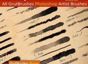 PS常用艺术笔刷合集 GrutBrushes Art Brushes Complete – 350 Photoshop Brushes