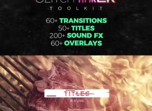 AE模板-350+信号不良噪点损坏雪花转场视频文字音效素材工具包