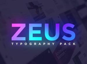 AE模板-时尚独特简洁文字标题排版动画 Minimal Typography Pack Zeus