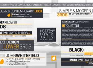 AE模板-现代简约商务时尚人名字幕条动画 Modern And Simple Lower Thirds Package