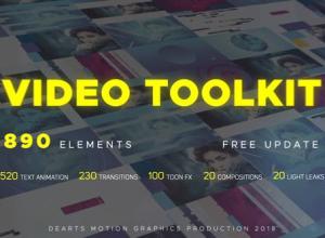 AE模板-890组文字标题转场特效视频工具包 Video Toolkit