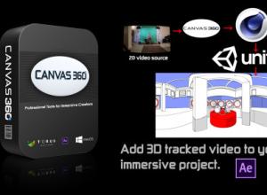 全景VR视频合成AE脚本 Aescripts Canvas 360 Pro v1.61