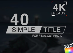 FCPX插件-40组简洁时尚人名字幕条文字标题动画预设