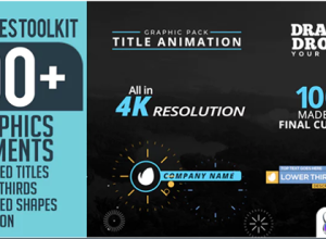 FCPX插件-100组4K字幕条标题图形转场预设动画(含音乐)