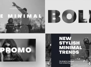 AE模板-时尚快速节奏感文字标题排版开场片头Typo Opener