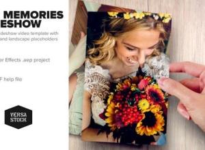 AE模板-幻灯片照片叠放展示片头 Our Memories Slideshow