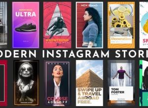 AE模板-竖屏INS网络时尚视频包装展示 Instagram Stories