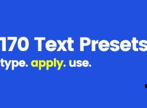 AE预设-170个弹跳文字动画预设 170 Text Presets