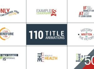 AE模板-110动态文字标题排版动画110 Title Animations