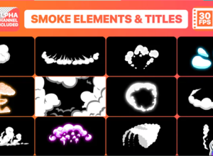 FCPX插件-12组卡通手绘烟雾动画预设