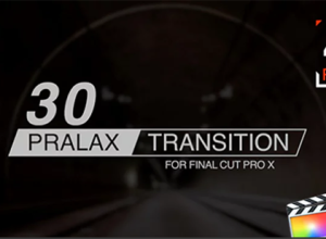FCPX插件-30组4K独特设计图形切割缩放视频转场预设(含音乐)