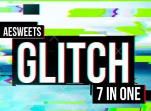 信号故障画面破损RGB色彩分离特效AE插件AEsweets Glitch 7in1 v1.2.1