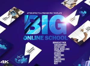 AE模板-学校在线教育培训栏目包装Big Online School Broadcast Pack