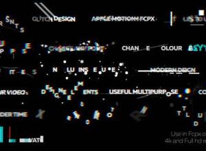 FCPX插件 + Apple Motion模板-信号损坏文字标题动画预设 Glitch Titles 2