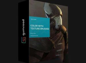 PS笔刷-材质纹理素材 Gumroad – Anthony Jones: Color with Texture Brushes