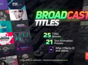 AE模板+AE脚本-电视包装文字标题动画 Broadcast Titles