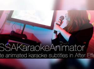 卡拉OK滚动歌词文字标题唱词动画AE脚本 pt_SSAKaraokeAnimator v3.22 + 使用教程