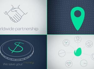 AE模板-扁平化商务促销MG动画片头 Minimal Promo Kit