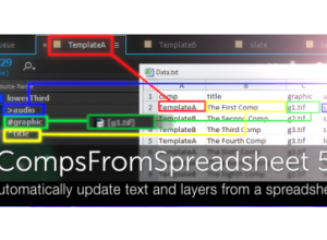 AE脚本-图表生成合成图层 Aescripts CompsFromSpreadsheet V5.23