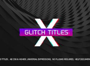 AE模板-科技感故障渐变闪烁文本动画 Gradient Glitch Titles