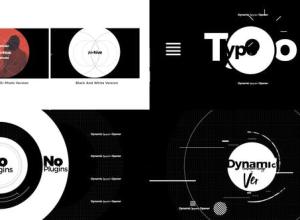 AE模板-时尚广告TV动态文字排版开场 Dynamic Typographic Opener