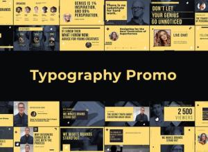 AE模板-企业公司促销文字排版视频介绍开场 Typography Promo