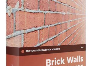 100组4K砖墙石墙PBR无缝纹理贴图材质合集