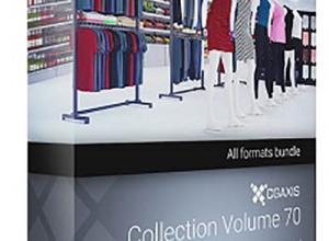 三维模型水果蔬菜推车牛奶饮料超市相关C4D预设