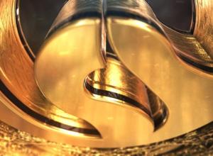 AE模板-大气E3D金属质感标志logo动画 Gold Element Logo