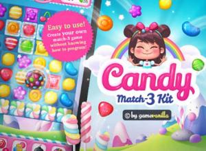 Unity糖果三消除游戏源码Candy Match 3 Kit v1.1.1