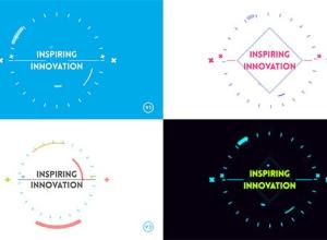 AE模板-扁平化线条图形logo动画 Elegant Logo Reveal