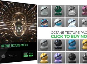 100组C4D Octane渲染器材质玻璃车漆塑料大理石程序纹理预设3