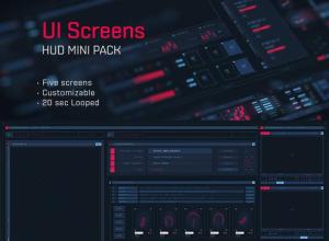 AE模板+AI-科技感HUD屏幕界面元素动画