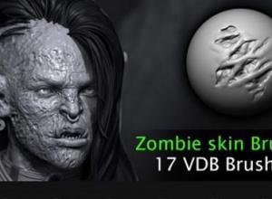 ZBrush僵尸皮肤笔刷预设 ArtStation Marketplace – Zombie skin VD Brushes