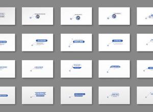 AE模板-20个创意4k分辨率科技感呼出指示线文字标题动画