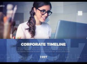 AE模板-简洁企业公司业务公司时间表演示 Corporate Timeline Presentation