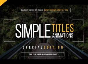 AE模板-45个优雅标题排版文本动画45 Gold Simple Titles