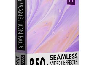 PR模板-850个无缝过渡光效缩放抖动视频转场预设包