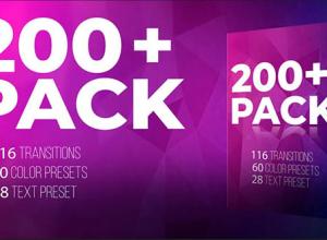 PR预设-200+视频无缝转场颜色文字标题动画工具包
