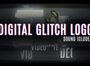 AE模板-数字故障标志logo动画 Digital Glitch Logo