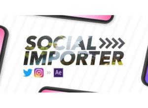 Instagram/Twitter内容导入制作动画AE脚本Social Importer v1.0.3 + 使用教程