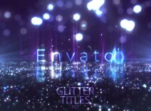 AE模板-闪光时尚文字标题闪烁粒子宣传片头 Glitter Fashion Titles