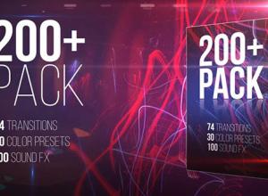 PR预设-200+视频无缝转场颜色预设转场音效合集包