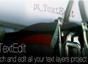 AE文字编辑修改脚本 Aescripts pt_TextEdit 2.5 + 使用教程